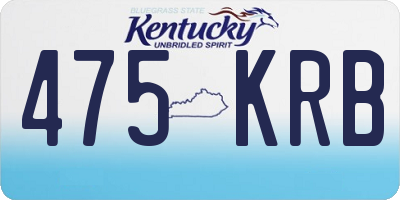 KY license plate 475KRB