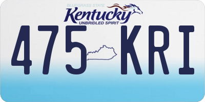 KY license plate 475KRI