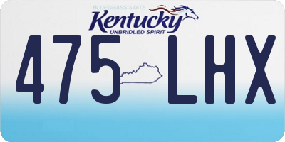 KY license plate 475LHX