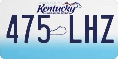 KY license plate 475LHZ