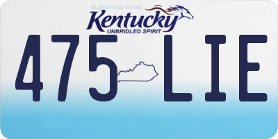 KY license plate 475LIE