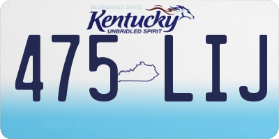KY license plate 475LIJ