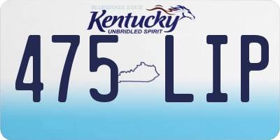 KY license plate 475LIP