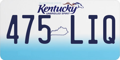 KY license plate 475LIQ