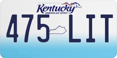 KY license plate 475LIT