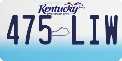 KY license plate 475LIW