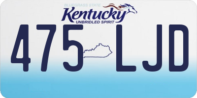 KY license plate 475LJD