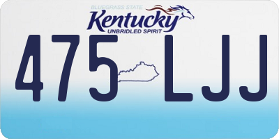 KY license plate 475LJJ