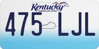 KY license plate 475LJL