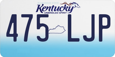 KY license plate 475LJP