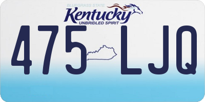 KY license plate 475LJQ