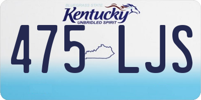 KY license plate 475LJS