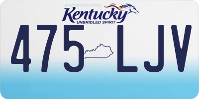 KY license plate 475LJV