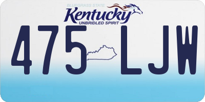 KY license plate 475LJW