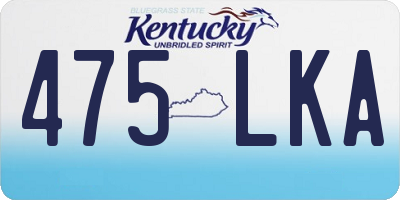 KY license plate 475LKA