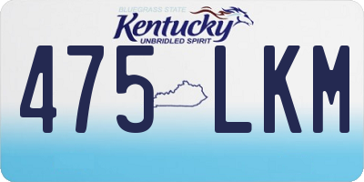 KY license plate 475LKM