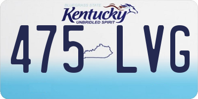 KY license plate 475LVG