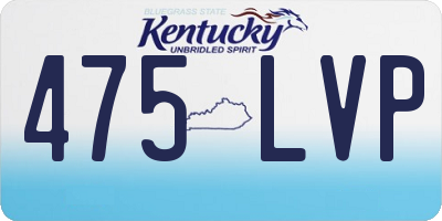 KY license plate 475LVP