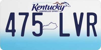 KY license plate 475LVR