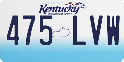 KY license plate 475LVW