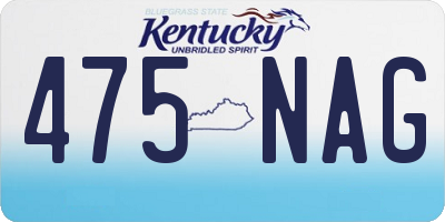 KY license plate 475NAG