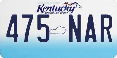 KY license plate 475NAR