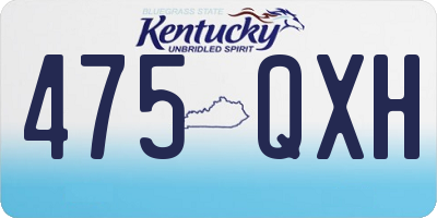 KY license plate 475QXH