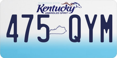 KY license plate 475QYM