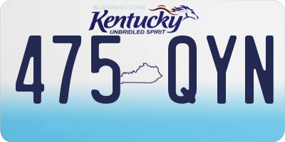 KY license plate 475QYN