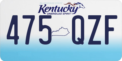 KY license plate 475QZF
