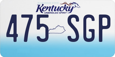 KY license plate 475SGP