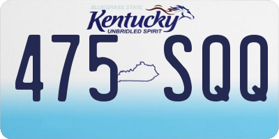 KY license plate 475SQQ