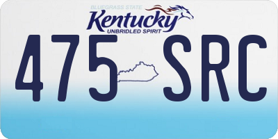 KY license plate 475SRC