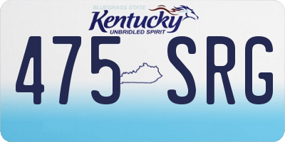 KY license plate 475SRG