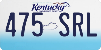 KY license plate 475SRL