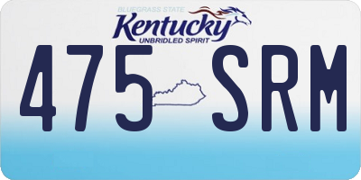 KY license plate 475SRM