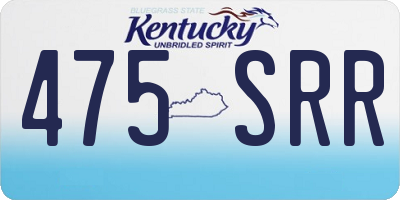 KY license plate 475SRR
