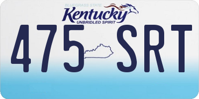 KY license plate 475SRT