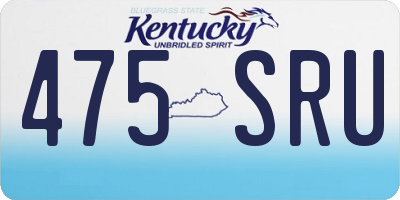 KY license plate 475SRU