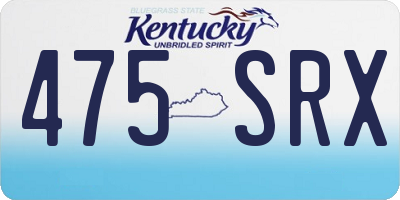 KY license plate 475SRX
