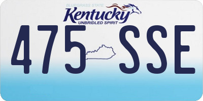 KY license plate 475SSE