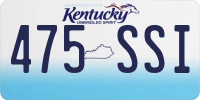 KY license plate 475SSI