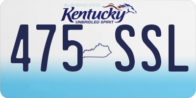 KY license plate 475SSL