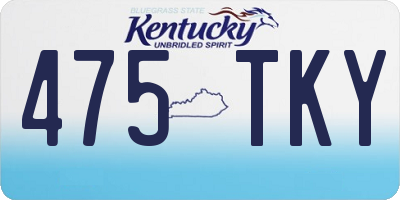 KY license plate 475TKY