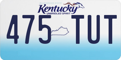 KY license plate 475TUT