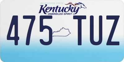 KY license plate 475TUZ
