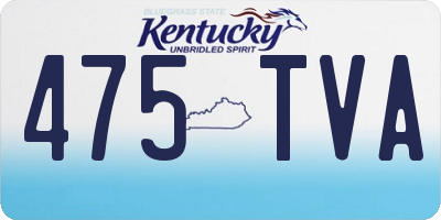 KY license plate 475TVA