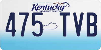 KY license plate 475TVB