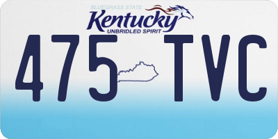 KY license plate 475TVC