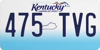 KY license plate 475TVG